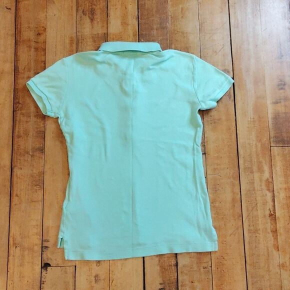 Polo Ralph Lauren Shirt Small Mint Green Preppy Shirt Sleeve Spring Cotton Petit - Picture 7 of 7